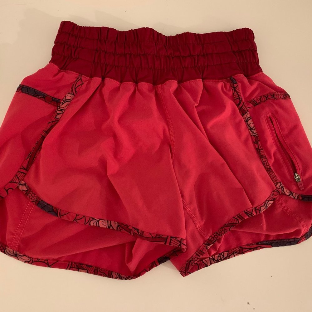 Pink Lululemon 4" tracker shorts : size 4